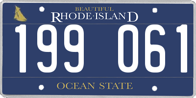 RI license plate 199061