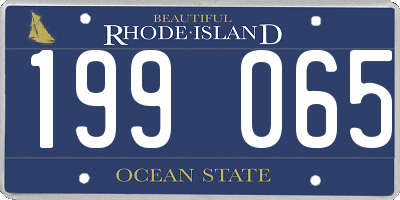 RI license plate 199065