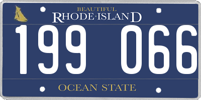 RI license plate 199066