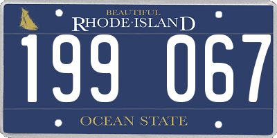 RI license plate 199067