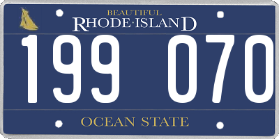 RI license plate 199070