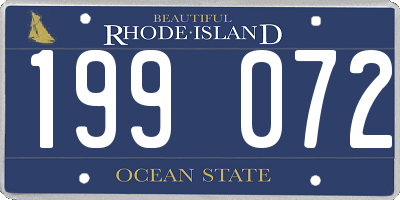 RI license plate 199072