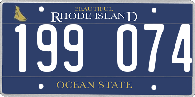 RI license plate 199074