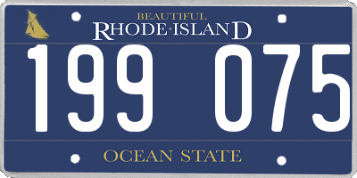 RI license plate 199075