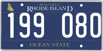 RI license plate 199080