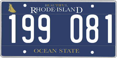 RI license plate 199081