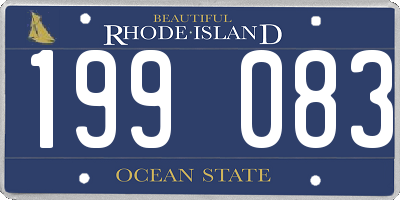 RI license plate 199083