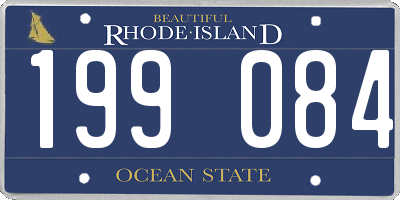 RI license plate 199084