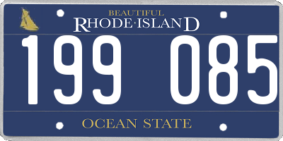 RI license plate 199085