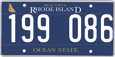 RI license plate 199086