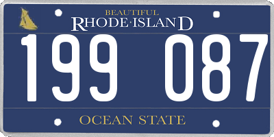 RI license plate 199087