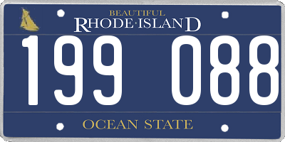 RI license plate 199088