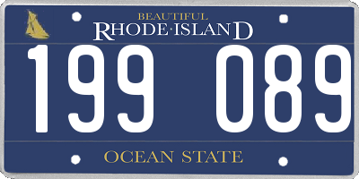 RI license plate 199089