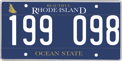 RI license plate 199098