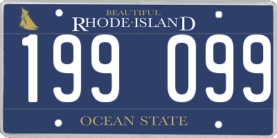 RI license plate 199099