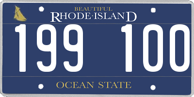 RI license plate 199100