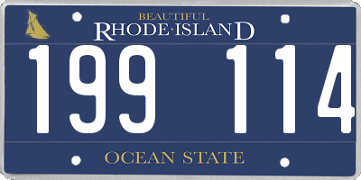 RI license plate 199114
