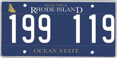RI license plate 199119