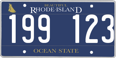 RI license plate 199123
