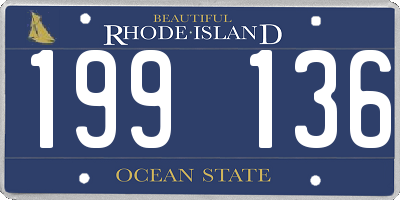 RI license plate 199136
