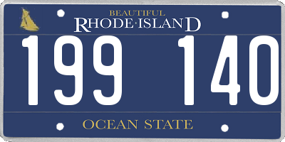 RI license plate 199140