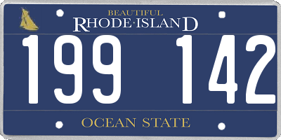 RI license plate 199142