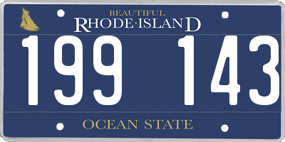 RI license plate 199143