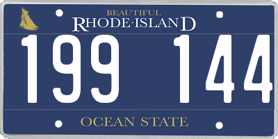 RI license plate 199144