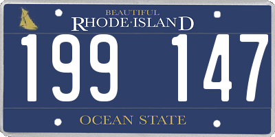 RI license plate 199147