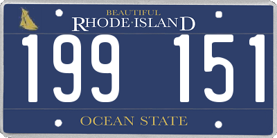 RI license plate 199151