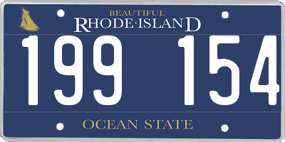 RI license plate 199154