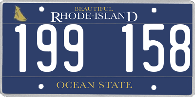 RI license plate 199158