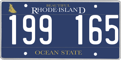 RI license plate 199165