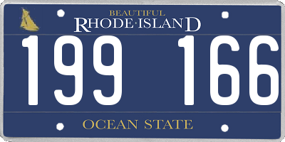 RI license plate 199166
