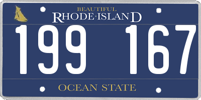 RI license plate 199167