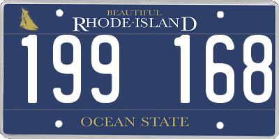 RI license plate 199168