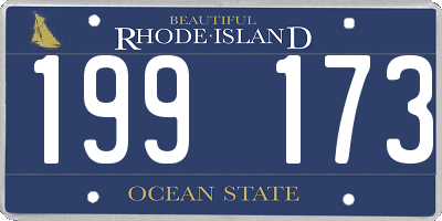 RI license plate 199173