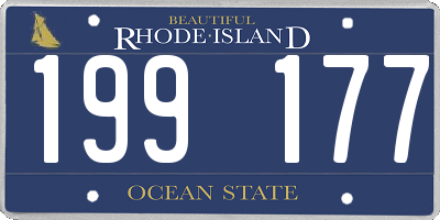 RI license plate 199177