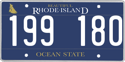 RI license plate 199180