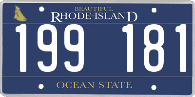 RI license plate 199181