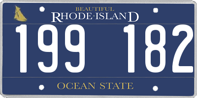 RI license plate 199182