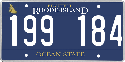 RI license plate 199184