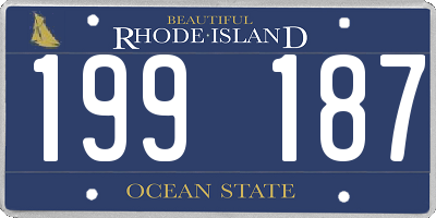 RI license plate 199187