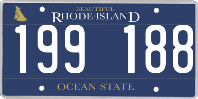 RI license plate 199188