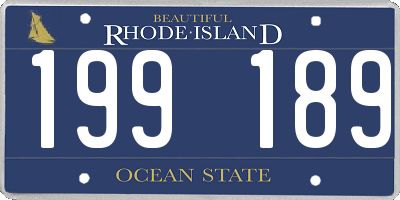 RI license plate 199189