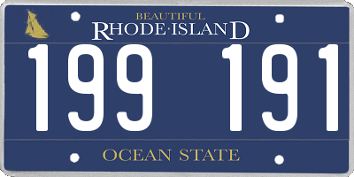 RI license plate 199191