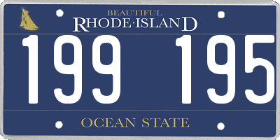 RI license plate 199195
