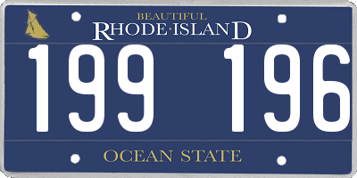 RI license plate 199196
