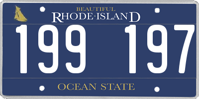 RI license plate 199197