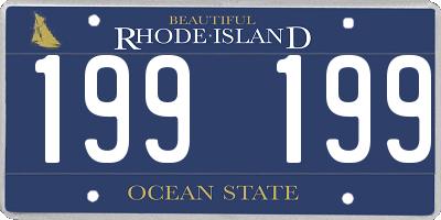 RI license plate 199199